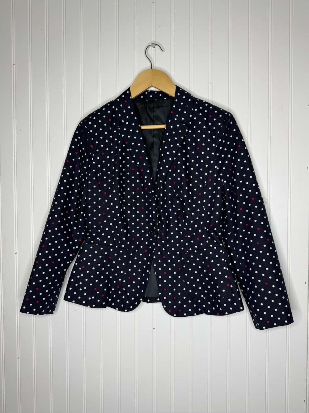 Rose Pistol Summer Vincent Navy Polkadot Blazer Size Medium